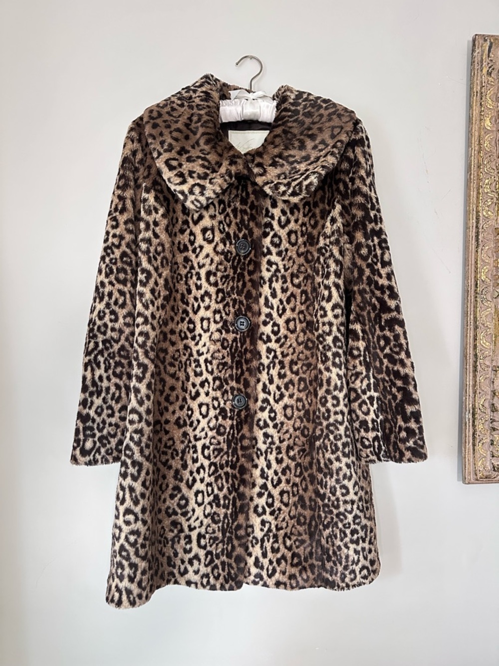 Leopard Print Faux Fur Coat